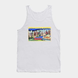 Greetings from Vincennes, Indiana - Vintage Large Letter Postcard Tank Top